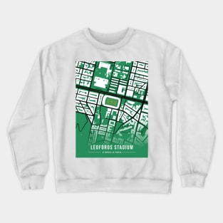 Panathinaikos Stadium Map Design - GREEN Crewneck Sweatshirt